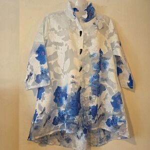 Creation Fashion Cage Floral Jacket  NWT